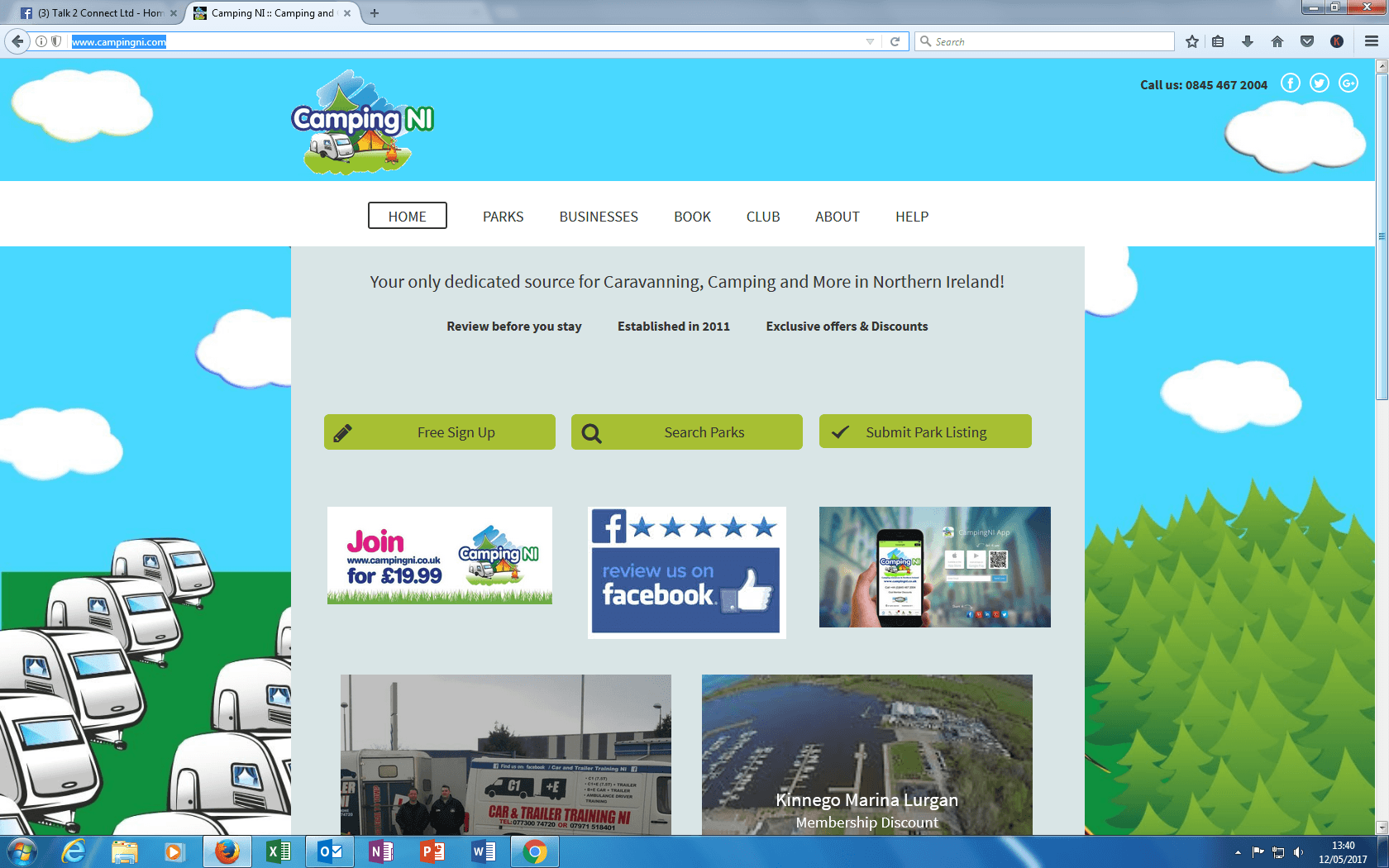 Campingni Website created by Talk 2 Connect
